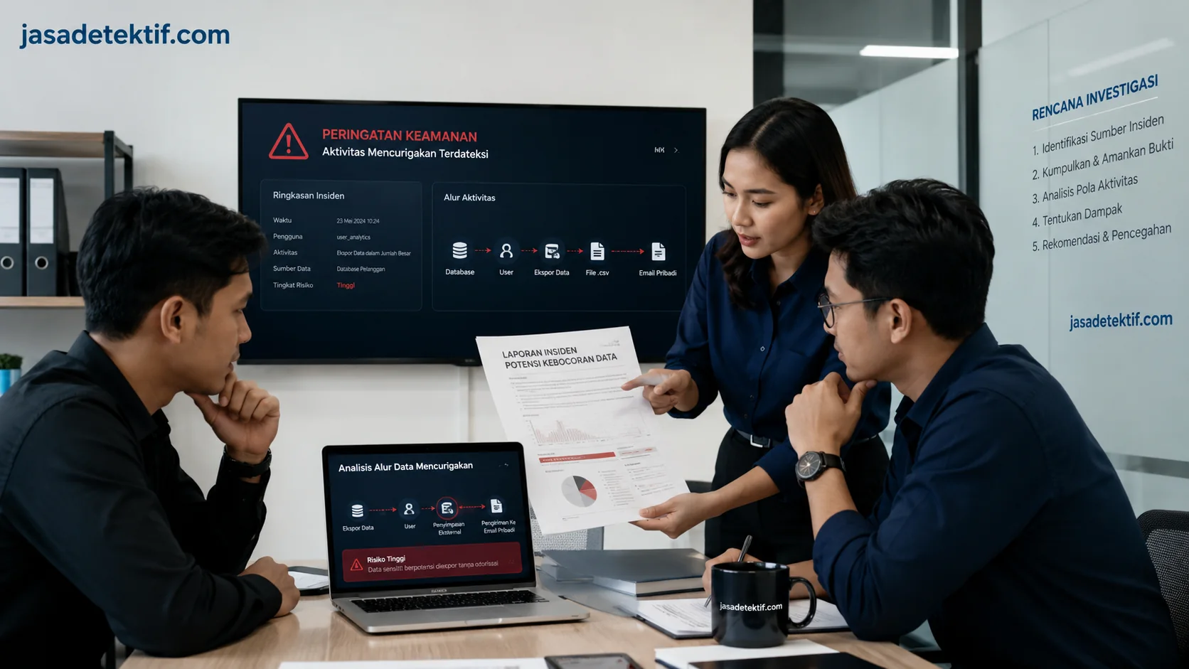 Investigasi kebocoran data internal perusahaan secara profesional